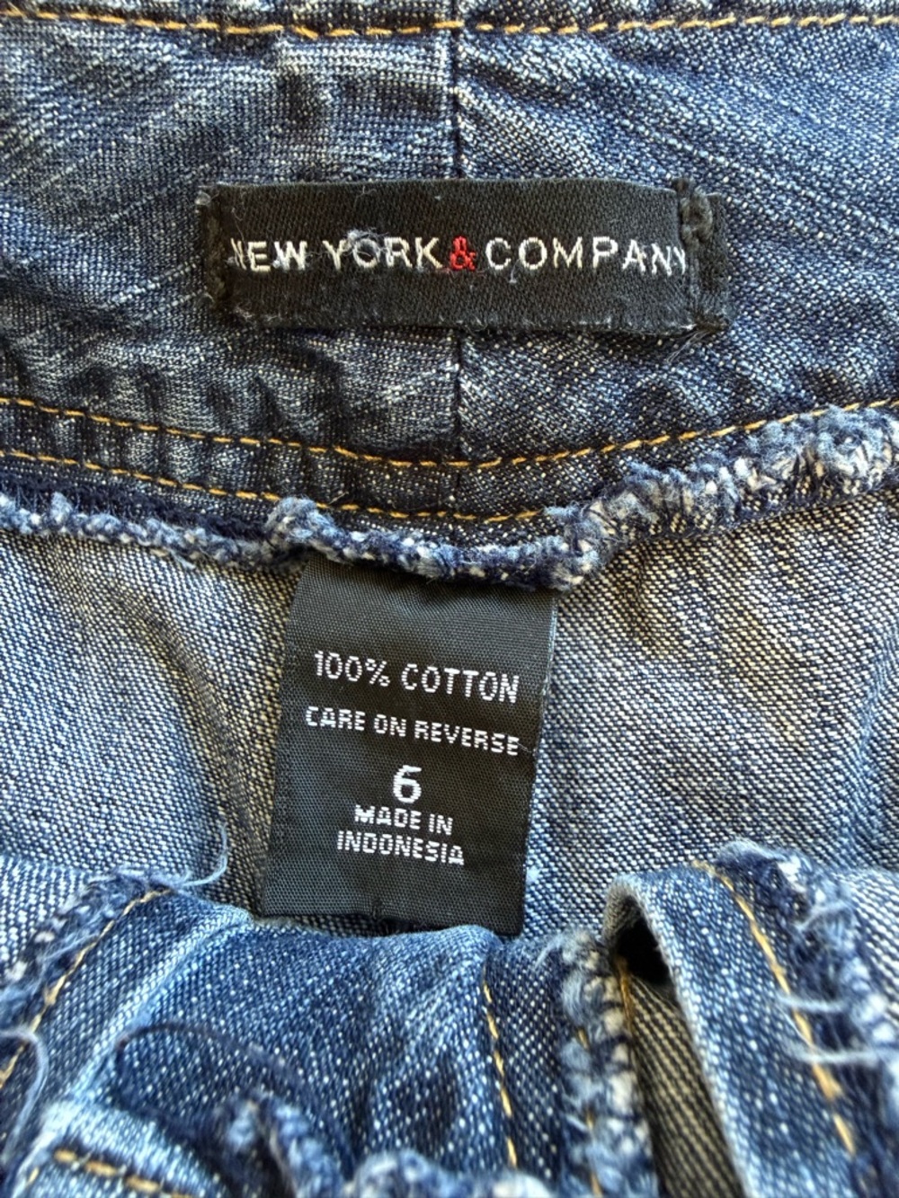 New York & Company Light Blue Denim Mini Skirt - Picture 3 of 6